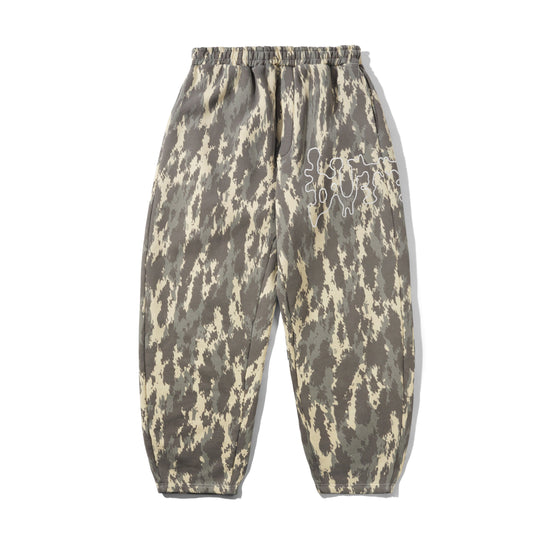 Blotch Fleece Pants, Washed Camo