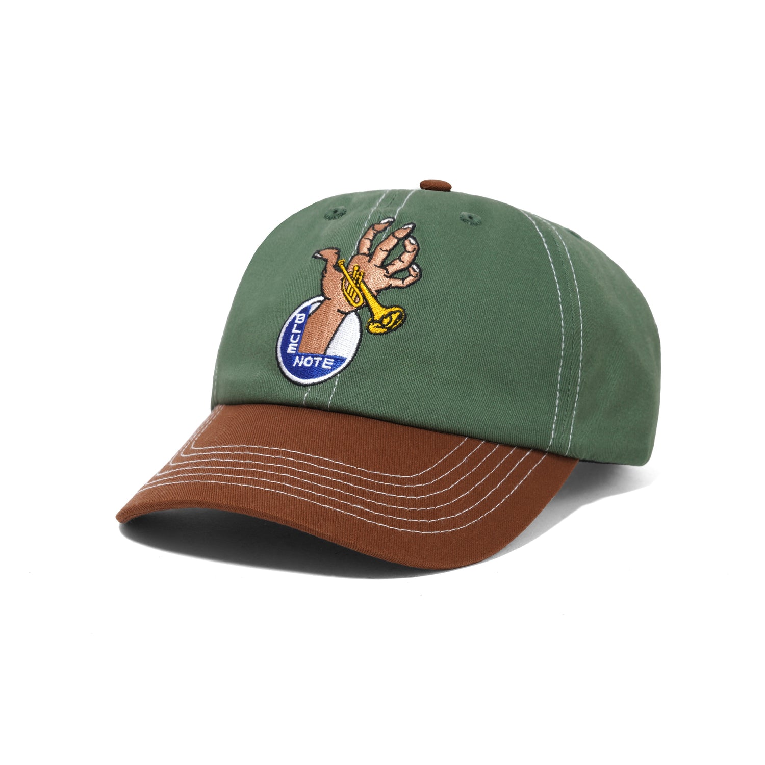 Blue Note 6 Panel Cap, Sage / Brown