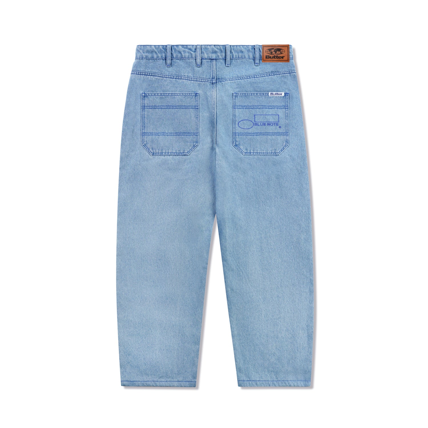 Blue Note Pleated Denim Jeans, Washed Indigo