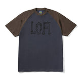 Bones Raglan Tee, Army / Brown