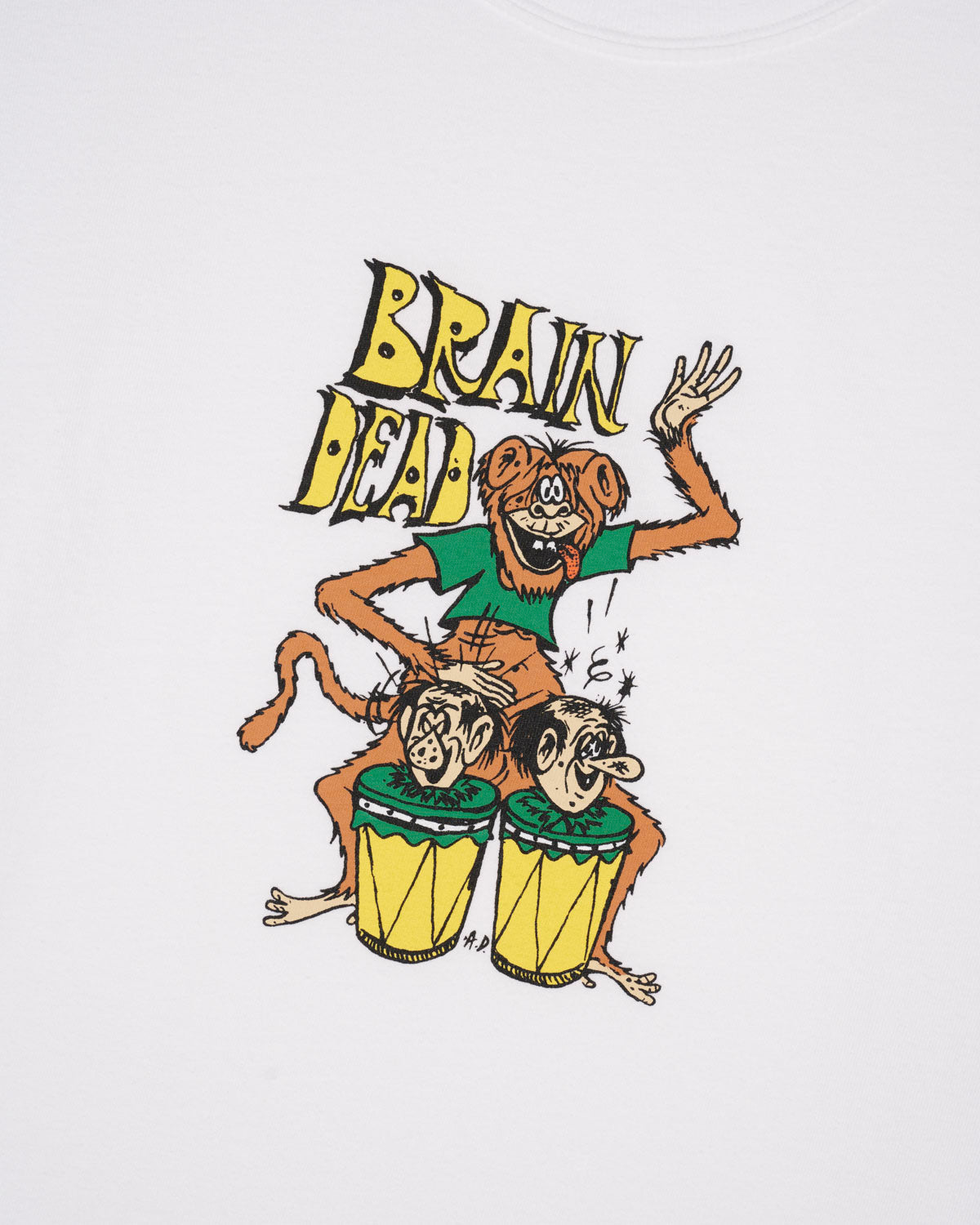 Bongo Brain Tee, White