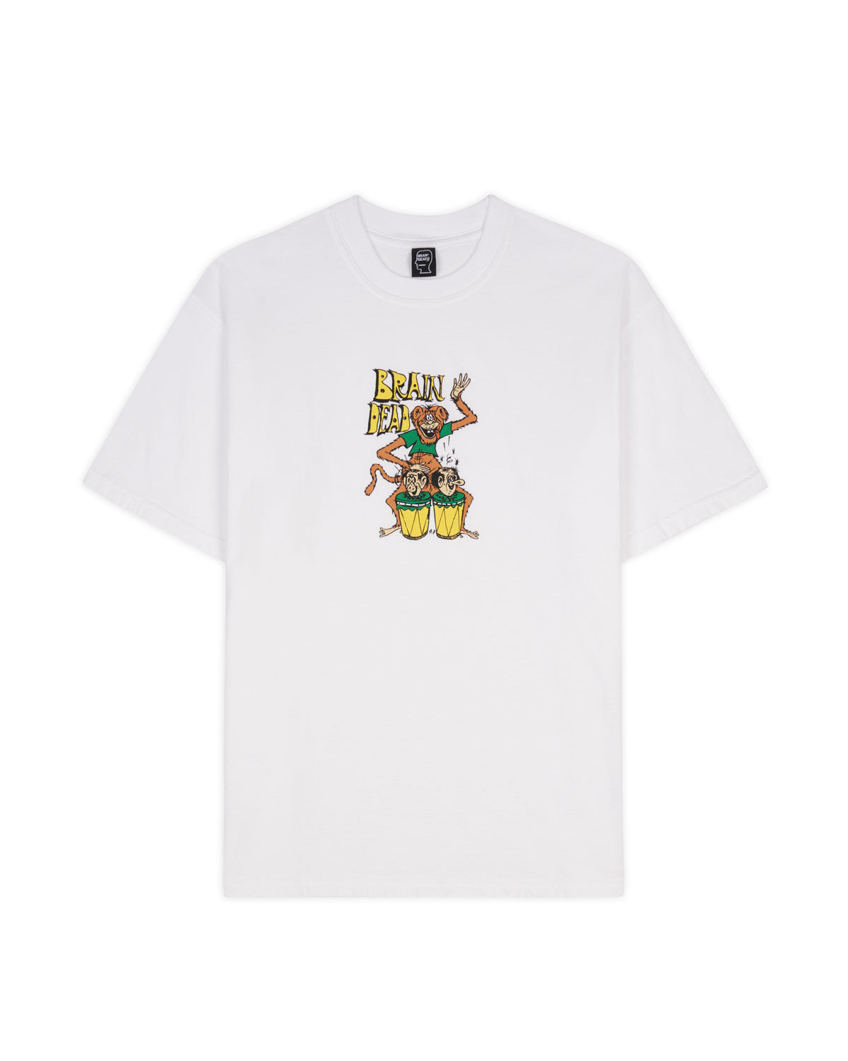 Bongo Brain Tee, White