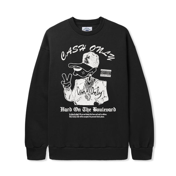 Cash Only Boulevard Crewneck, Black