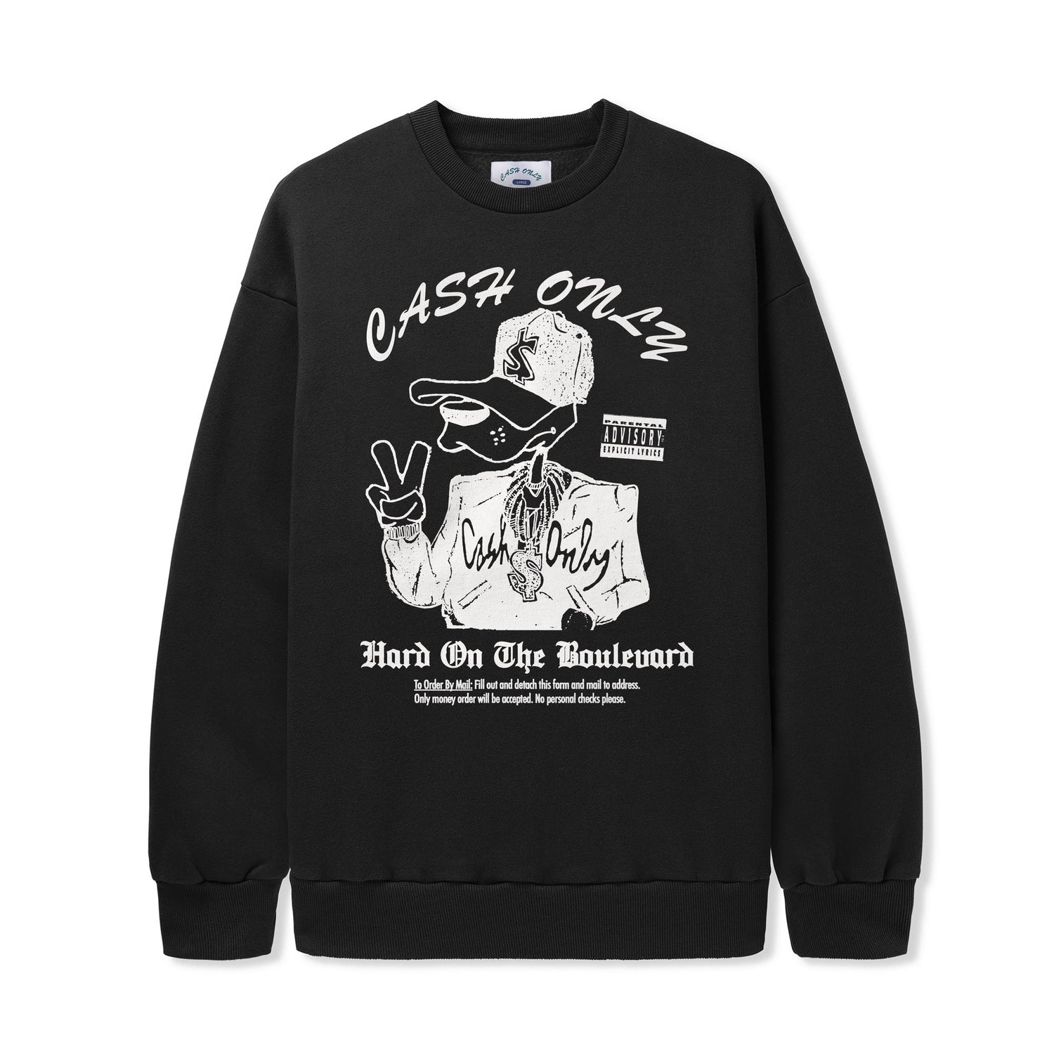 Boulevard Crewneck, Black