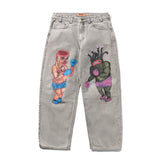 Boxing Denim Jeans, Washed Grey