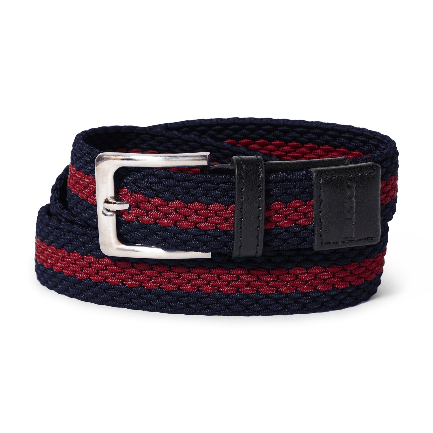 Braided Belt, Navy / Red