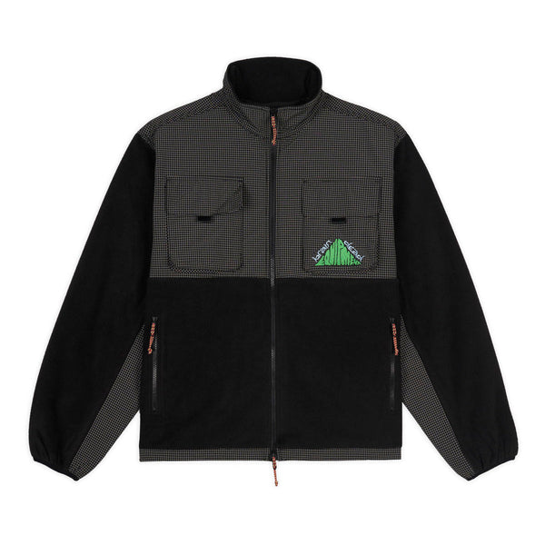 Brain Dead Equipment Ripstop Zip Fleece Jacket, Black