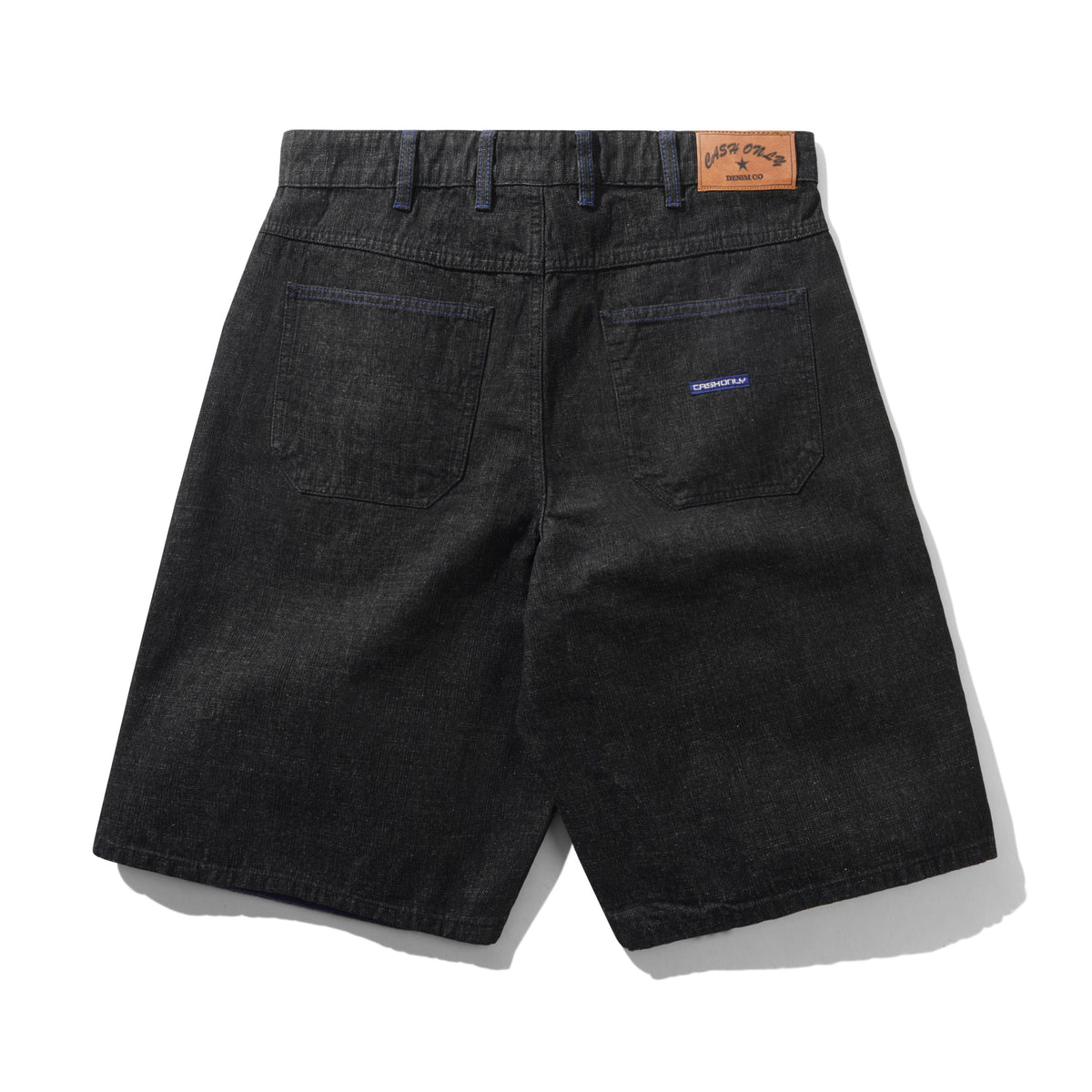 Break Denim Shorts, Streaky Black