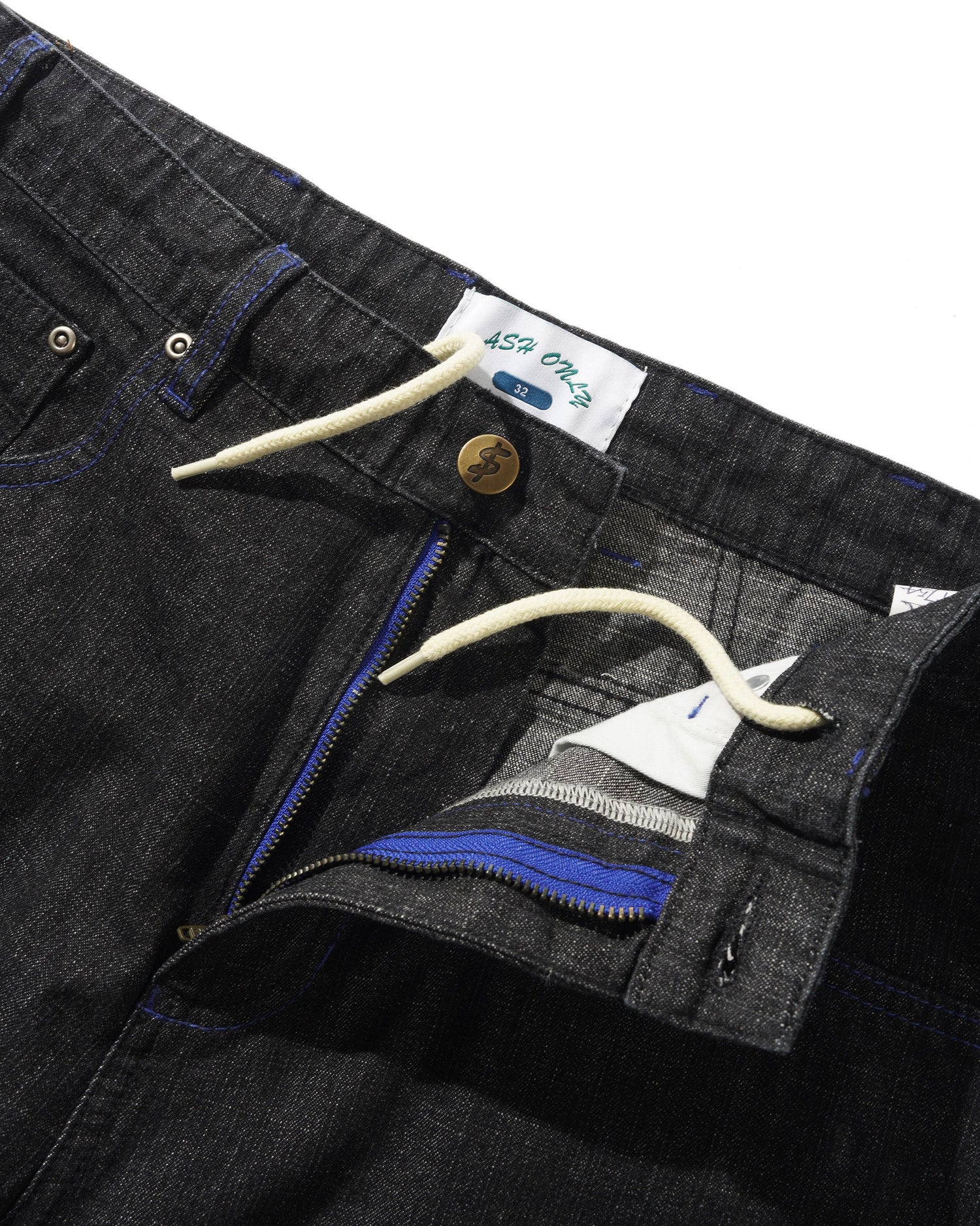 Break Denim Shorts, Streaky Black