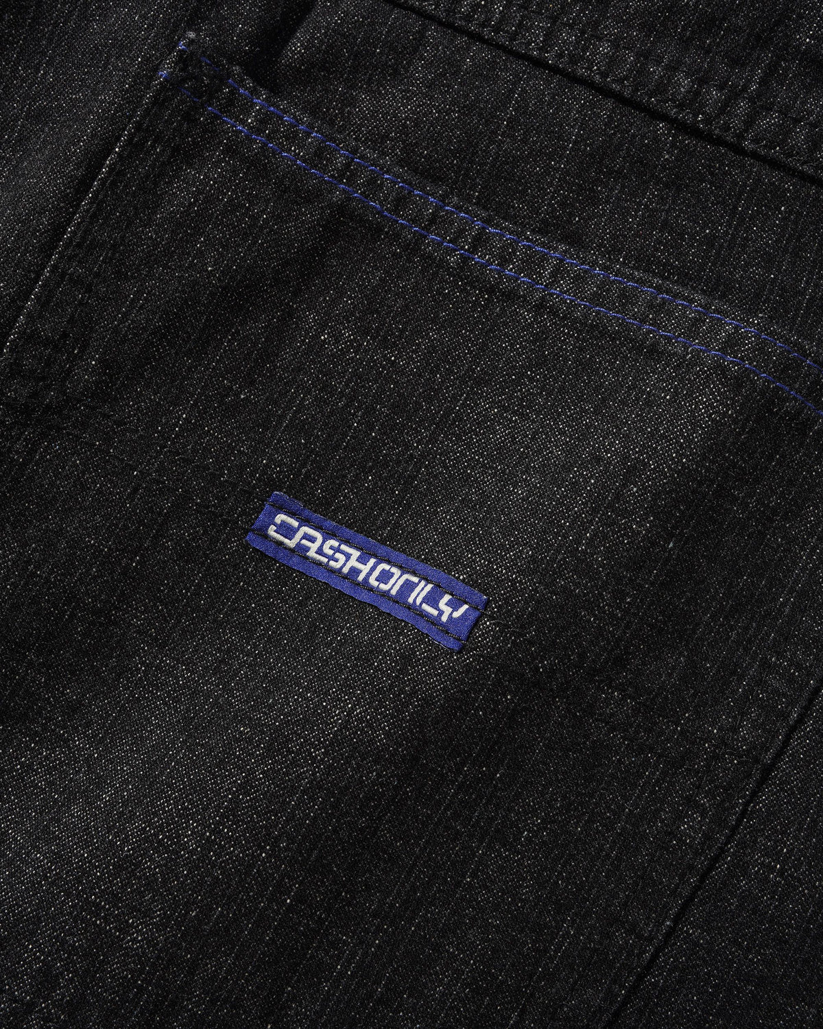 Break Denim Shorts, Streaky Black