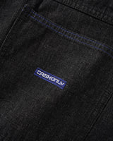 Break Denim Shorts, Streaky Black