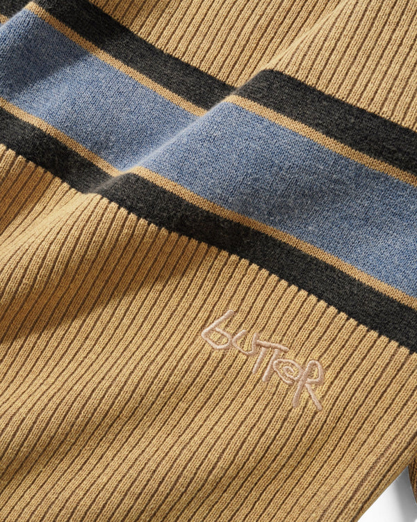 Butter Goods Break Knit Sweater, Washed Tan