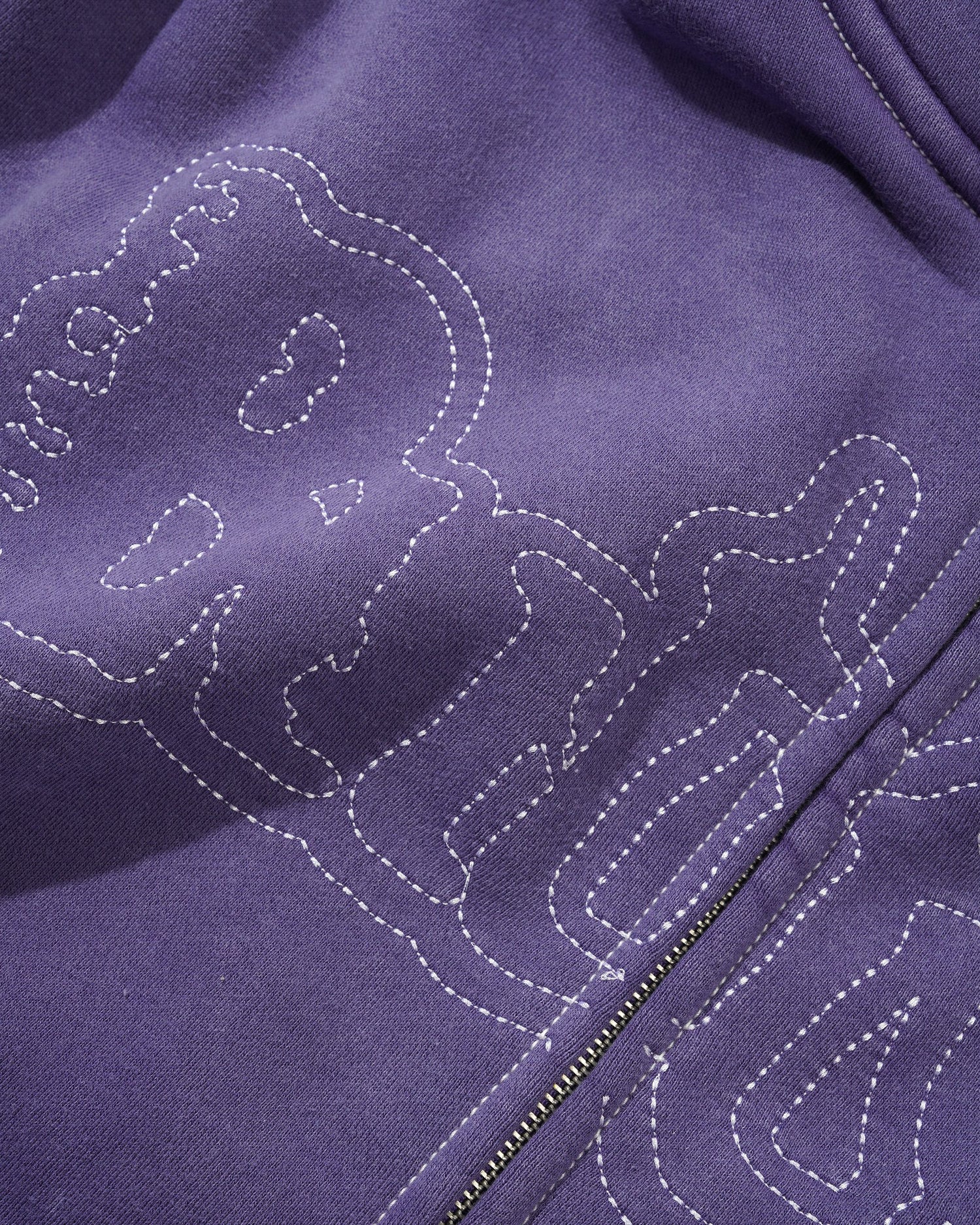 Breakdown Zip-Thru Hood, Washed Purple