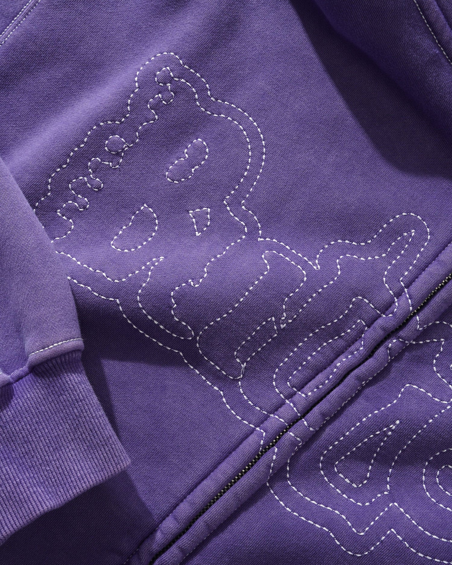 Breakdown Zip-Thru Hood, Washed Purple