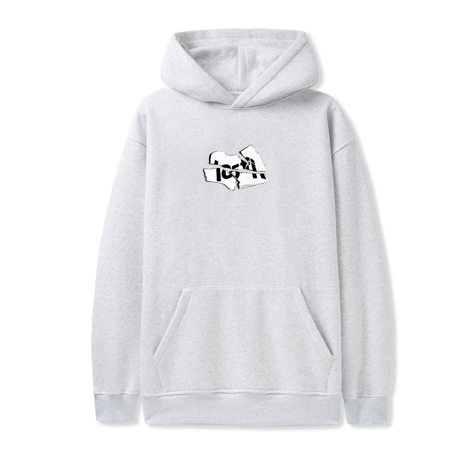 Broken Logo Pullover Hood, Ash