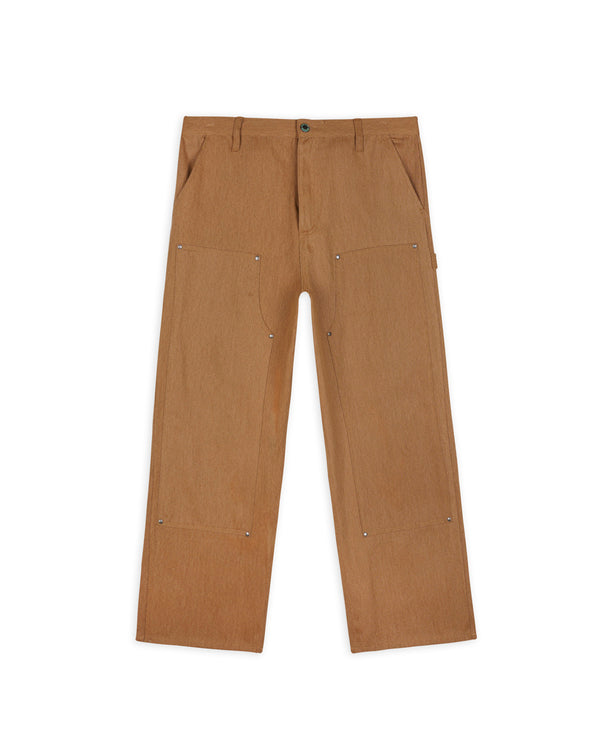 Brain Dead Bull Denim Double Knee Utility Pant, Brown