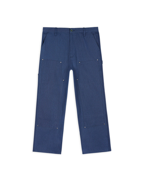 Brain Dead Bull Denim Double Knee Utility Pant, Navy