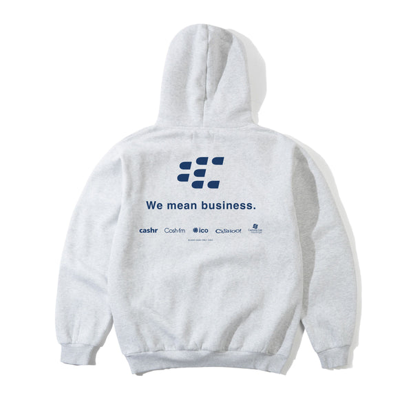 Cash Only Business Pullover Hood, Ash