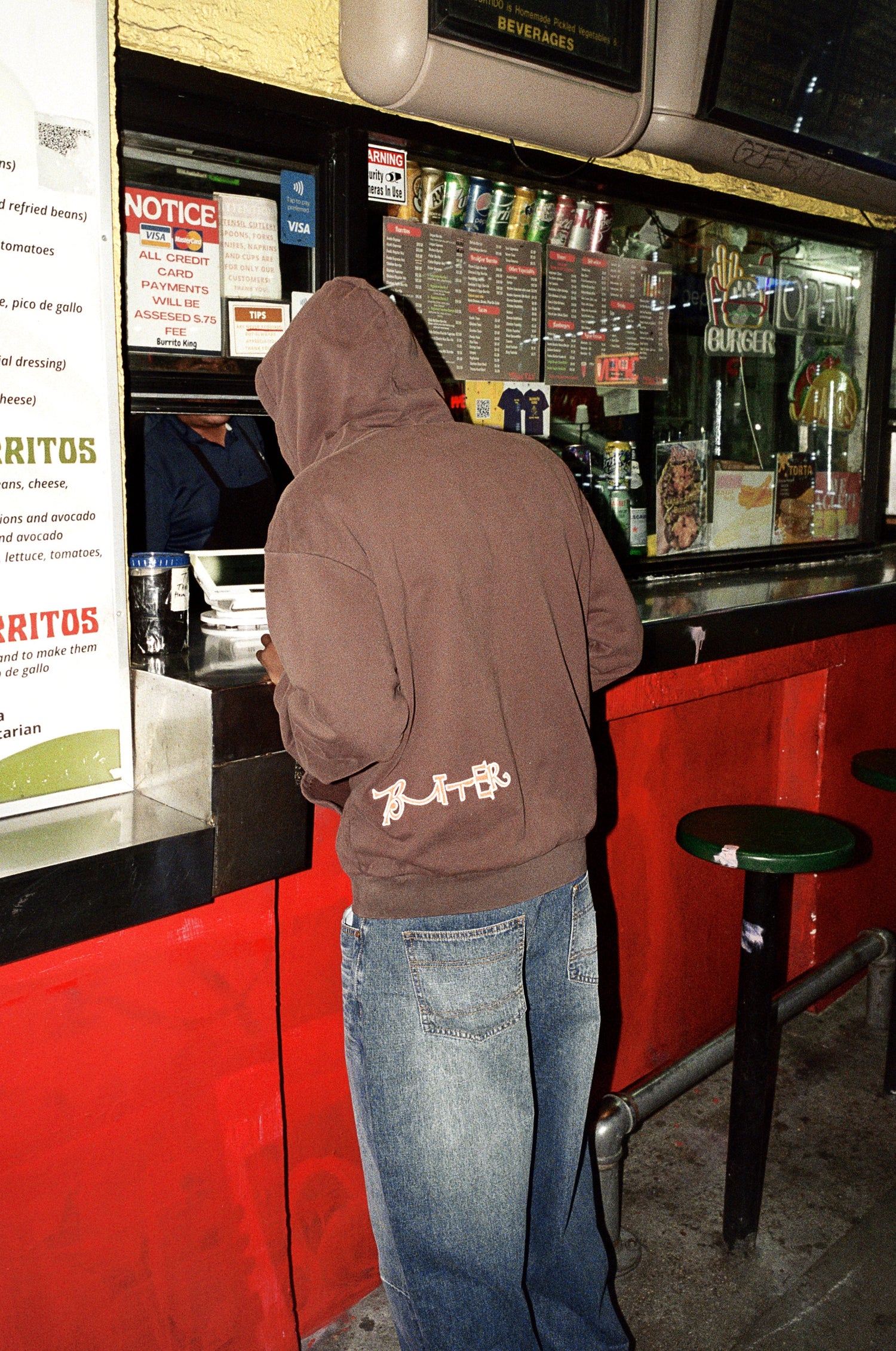 Beat Konducta Zip-Thru Hood, Washed Chestnut