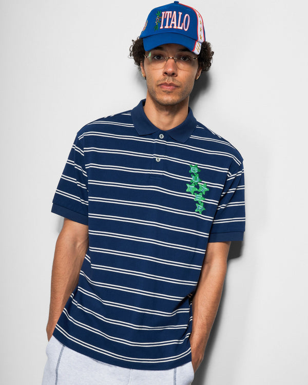 Butter Goods Stars Polo S/S Shirt, Navy