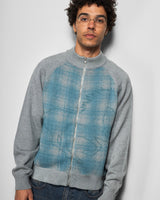 Mustang Zip-Thru Knit Sweater, Grey
