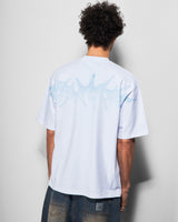 Nail Shoulder Print Tee, White