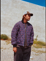 Reversible Bomber Jacket, Navy / Plaid