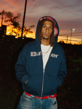 Stars Zip-Thru Hood, Navy