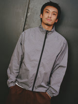Gingham Nylon Jacket, Navy