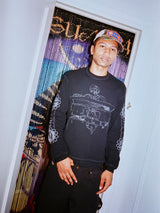 Arkestra L/S Waffle Top, Washed Black