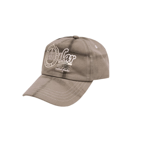 Circular Design Hat, Tie Dye Grey