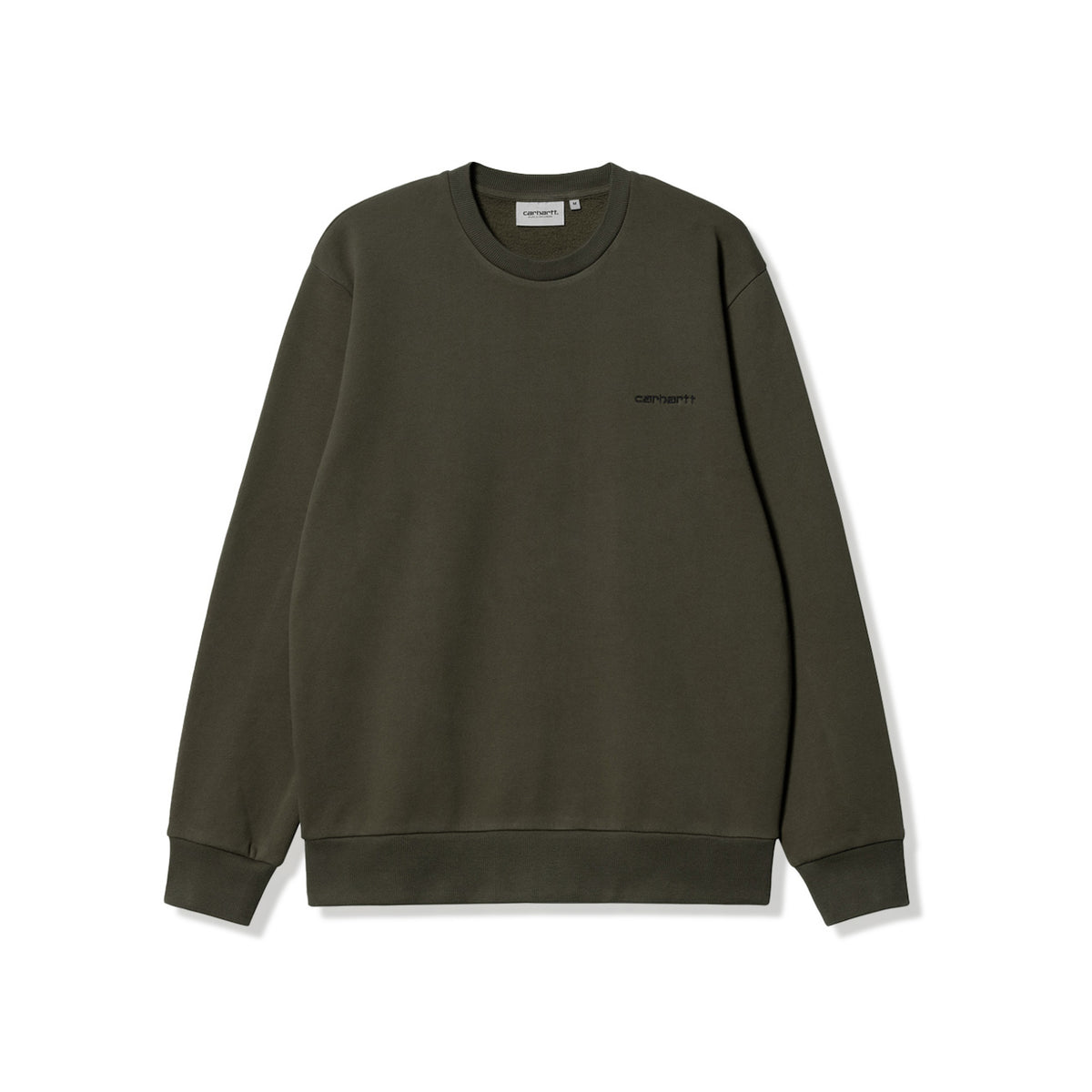 Script Embroidery Crewneck Sweatshirt, Cypress