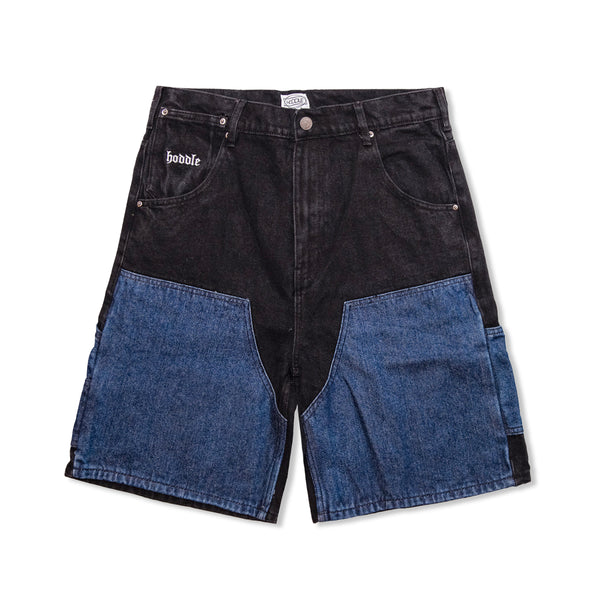 Hoddle Carpenter Heart Jean Short, Black / Indigo