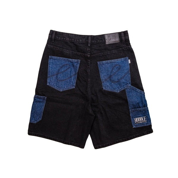 Hoddle Carpenter Heart Jean Short, Black / Indigo