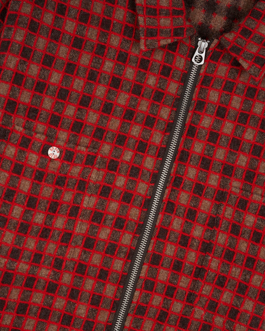 Check Mate Flannel Zip Shirt, Brown