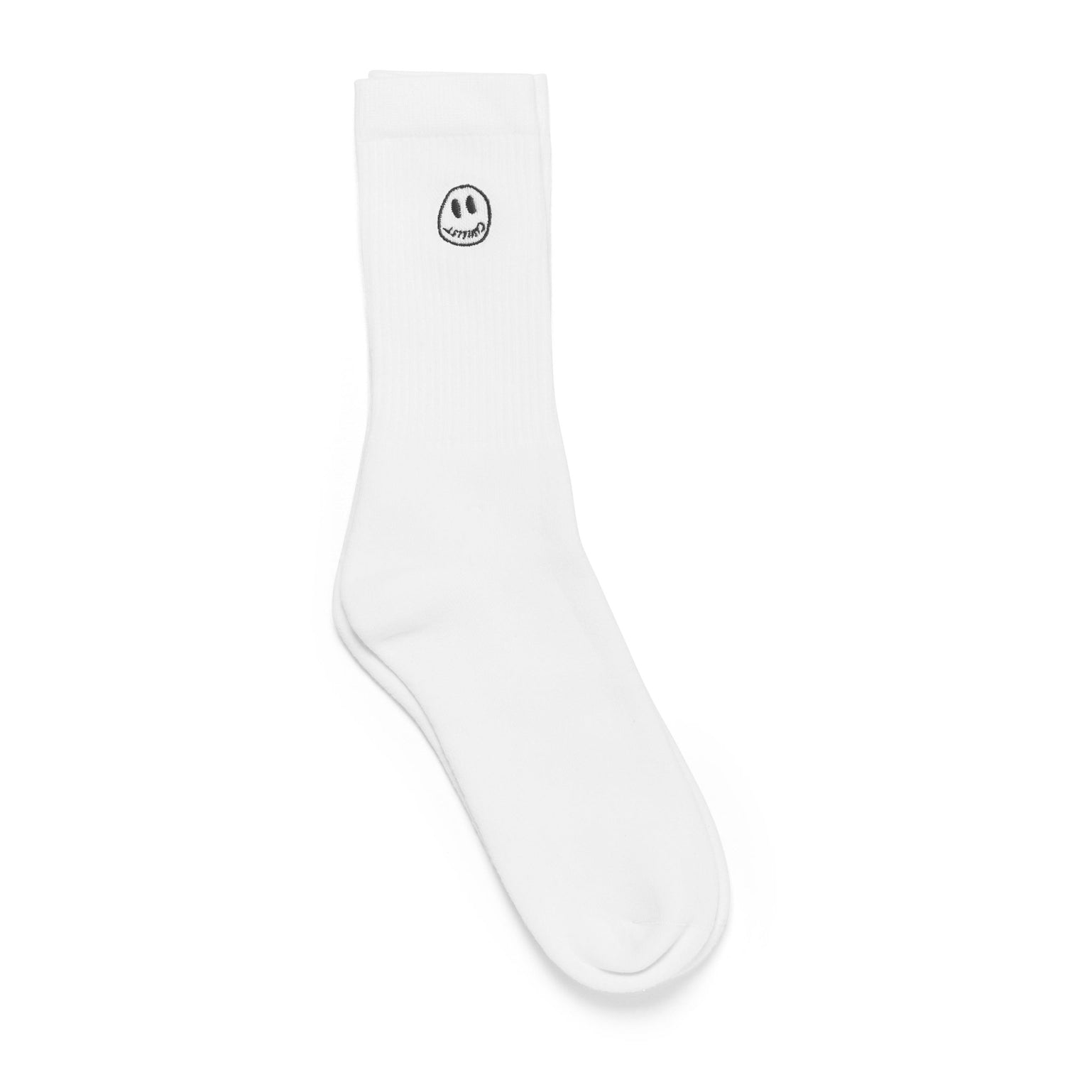 Mono Smiler Socks, White