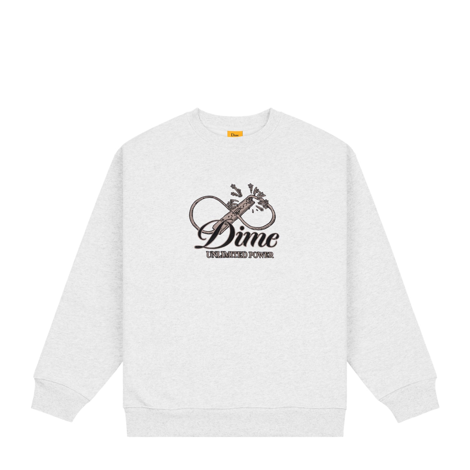 Cursive Power Crewneck, Ash