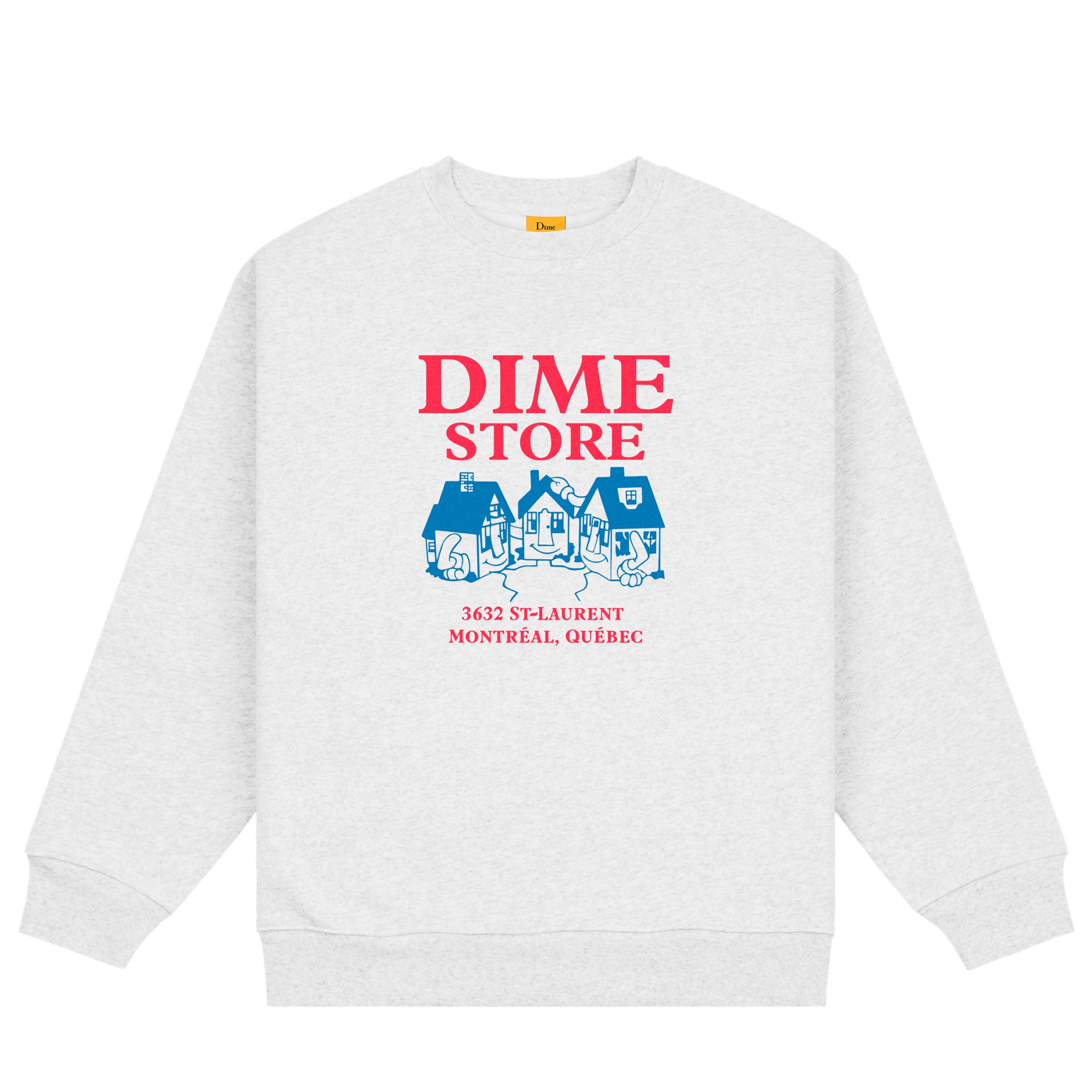 Dime Skateshop Crewneck, Ash – Lo-Fi