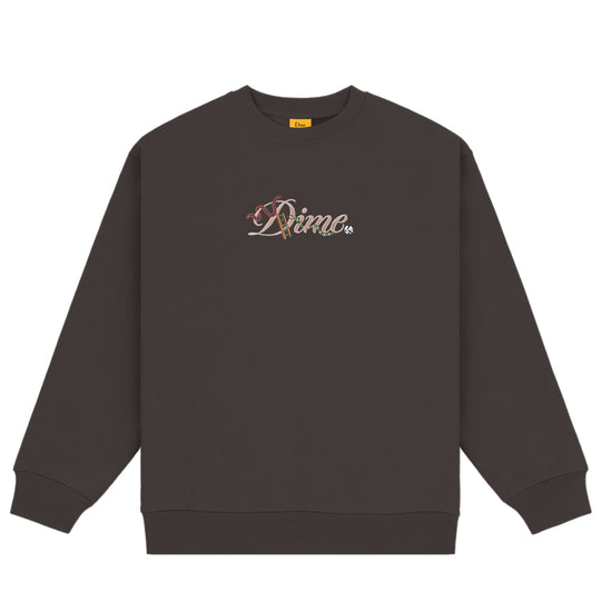 Cursive Snake Crewneck, Vintage Black