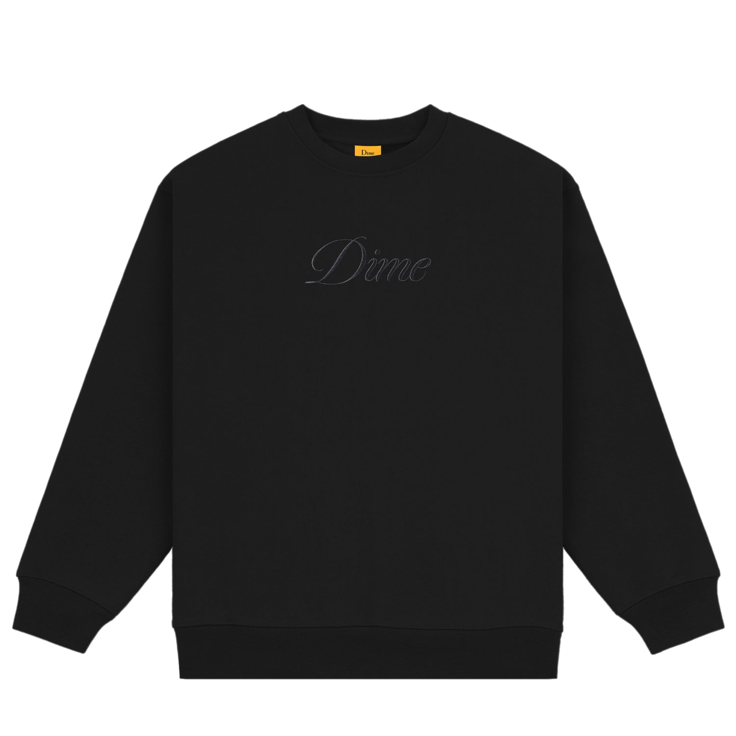 Cursive Logo Crewneck, Black