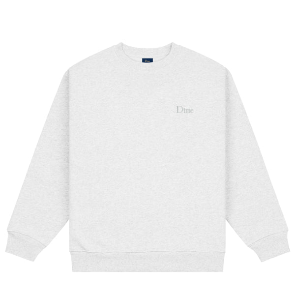 Dime Classic Small Logo Crewneck Sweatshirt, Ash