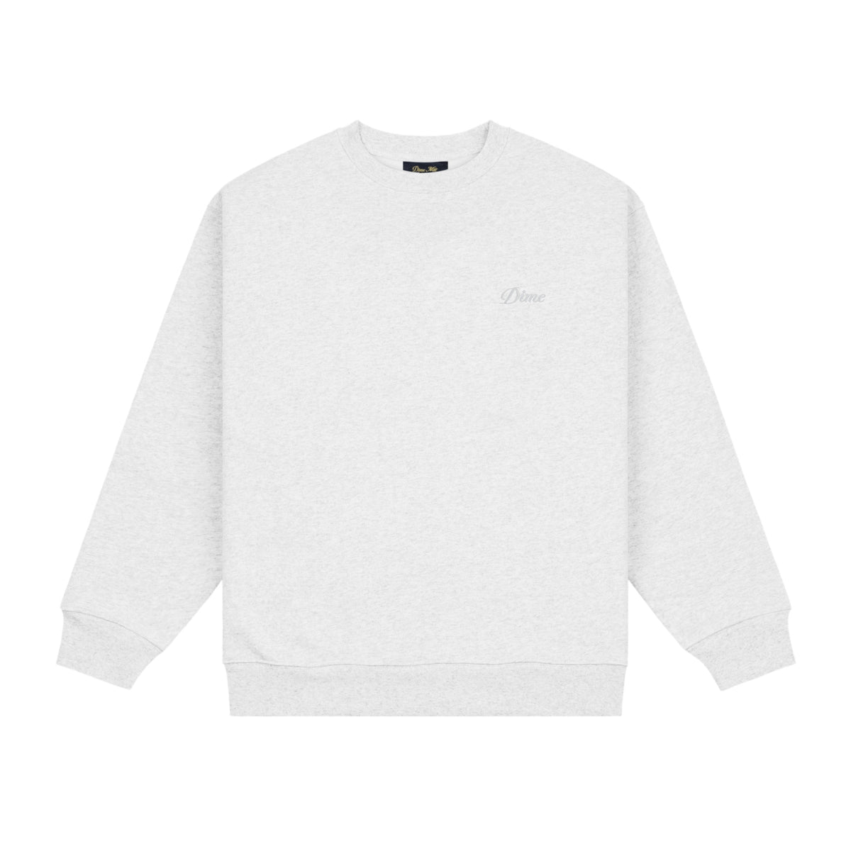 Cursive Small Logo Crewneck, Ash