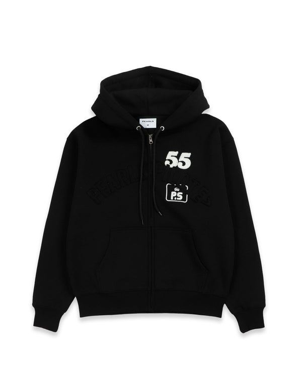 Pearls Skateboards Crown Zip Hood, Black