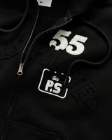 Crown Zip Hood, Black