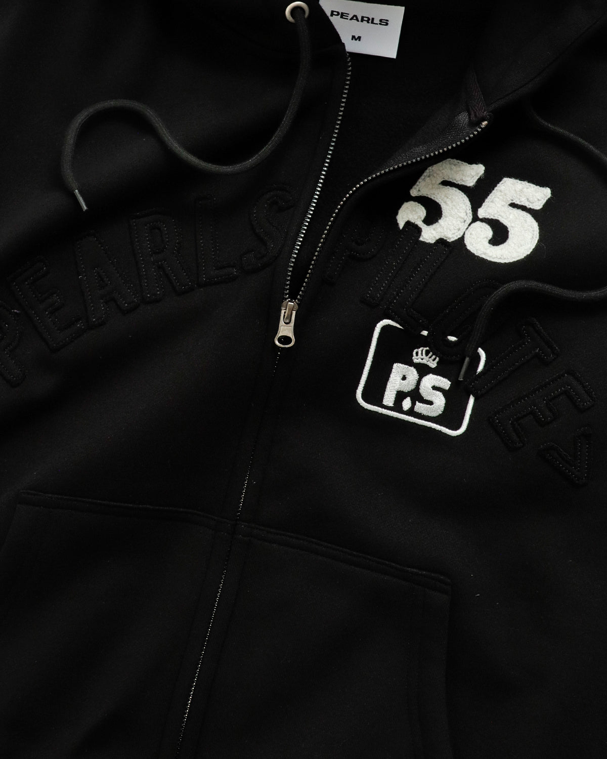 Crown Zip Hood, Black