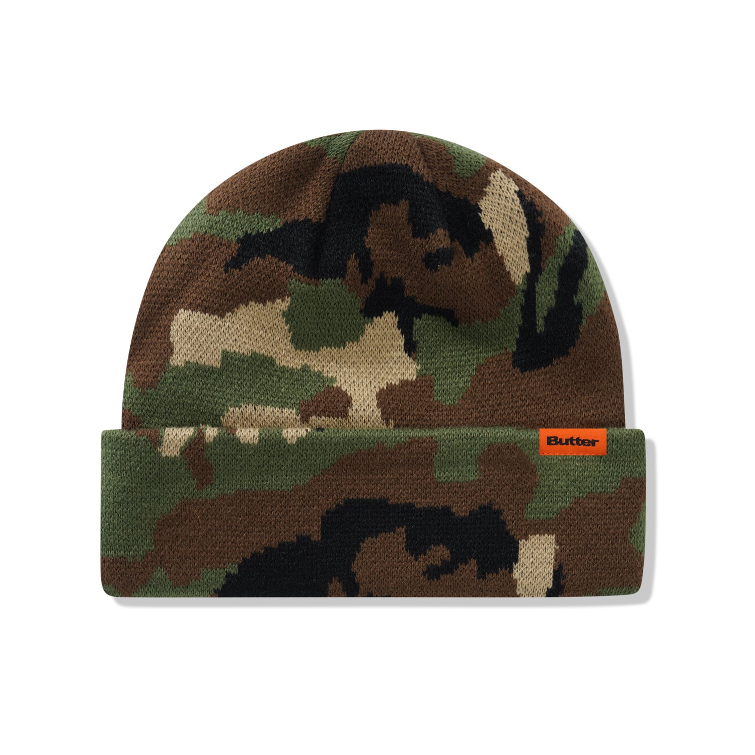 Camo Cuff Beanie, Woodland Camo