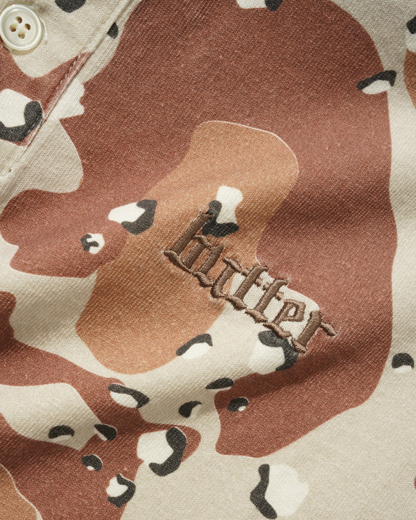Butter Goods Camo Polo, Desert