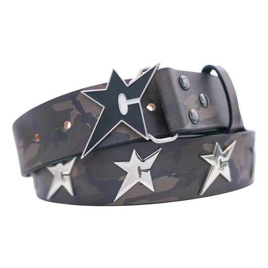Leather Belt W / Buckle, Camo