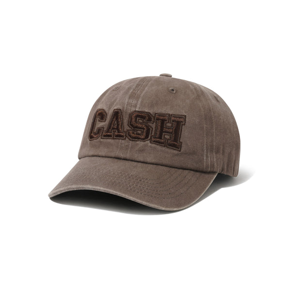 Cash Only Campus 6 Panel Cap, Washed Brown