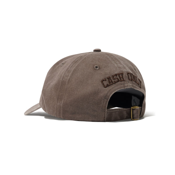 Cash Only Campus 6 Panel Cap, Washed Brown